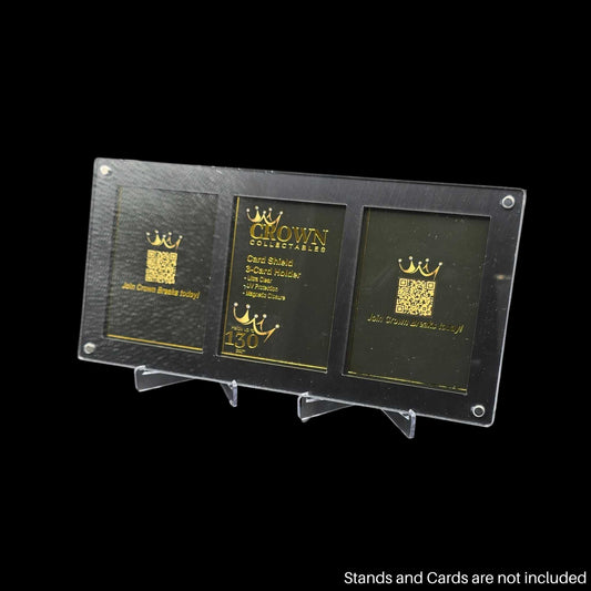 3-Card Holder Card Shield for displaying and protecting up to 130pt thick trading cards in a clear, durable display